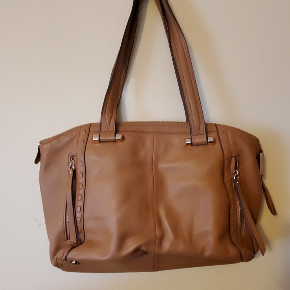 B. Makowsky Brown Leather Handbag